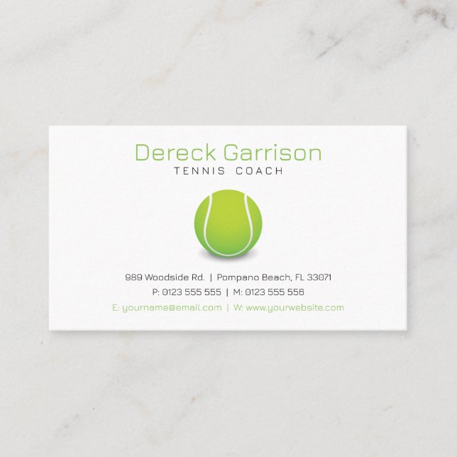 Carte De Visite Entraîneur professionnel | Tennis Master Sport (Devant)