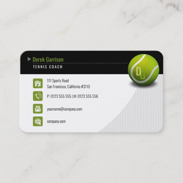 Carte De Visite Entraîneur professionnel | Tennis Master Sport (Devant)