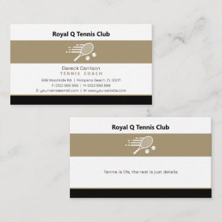 Carte De Visite Entraîneur Professionnel | Tennis Master Sport Bus