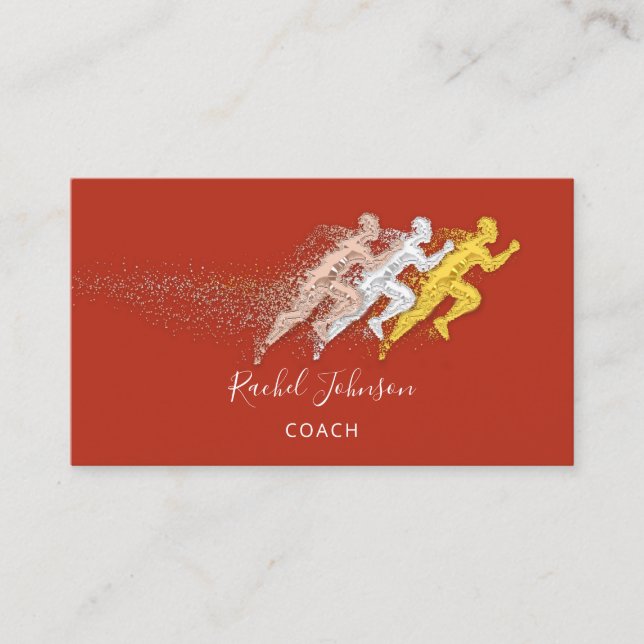 Carte De Visite Entraîneur Sport Entraîneur Logo Instructeurs QR (Devant)