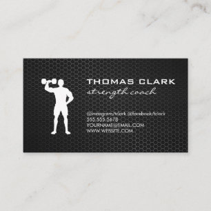 Carte De Visite Entraîneur sportif Fitness Weight