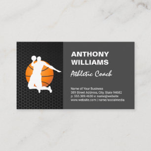 Carte De Visite Entraîneur sportif Joueur de basket-ball Dunking