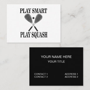 Carte De Visite Entraîneur sportif Squash