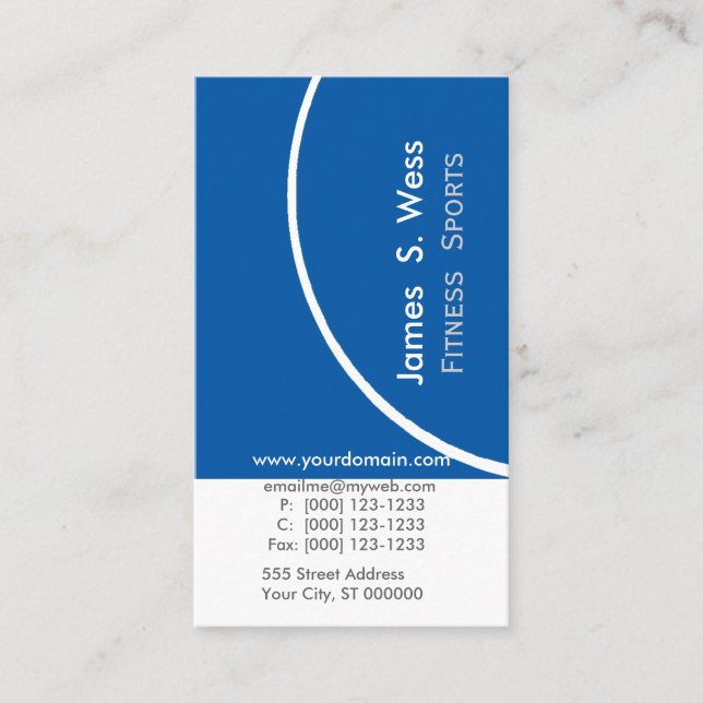 Carte De Visite Entraîneur unique abstrait de forme physique de (Devant)