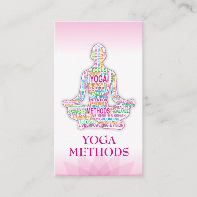 Carte De Visite Entraîneur YOGA (Devant)