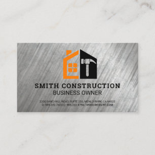 Carte De Visite Entrepreneur Architecte de bâtiment Constructi