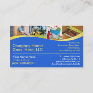 Carte De Visite Entrepreneur/bricoleur /Do il tout/carte de visite