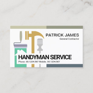 Carte De Visite Entrepreneur créatif Handyman Outils Entrepreneur