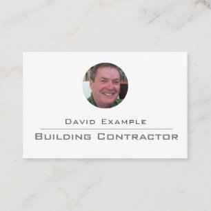 Carte De Visite Entrepreneur de bâtiment avec photo du titulaire