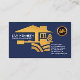 Carte De Visite Entrepreneur de construction individuelle bleu