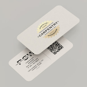 Carte De Visite Entrepreneur de construction professionnel minimal