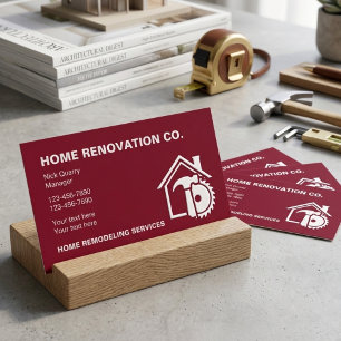 Carte De Visite Entrepreneur de rénovation et de remodelage de mai