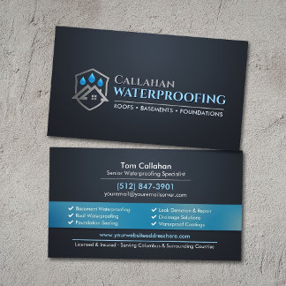 Carte De Visite Entrepreneur de services de防水age professionnel