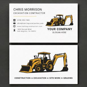Carte De Visite Entrepreneur de terrassement professionnel