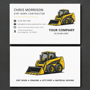 Carte De Visite Entrepreneur de travaux de terrassement Constructi
