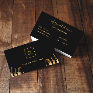 Carte De Visite Entrepreneur des grues de construction en or noir