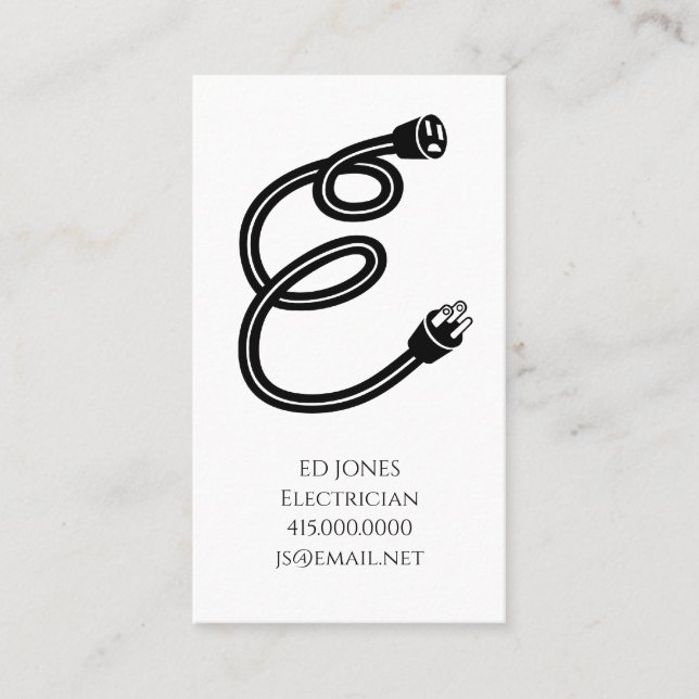 Carte De Visite Entrepreneur électricien (Devant)