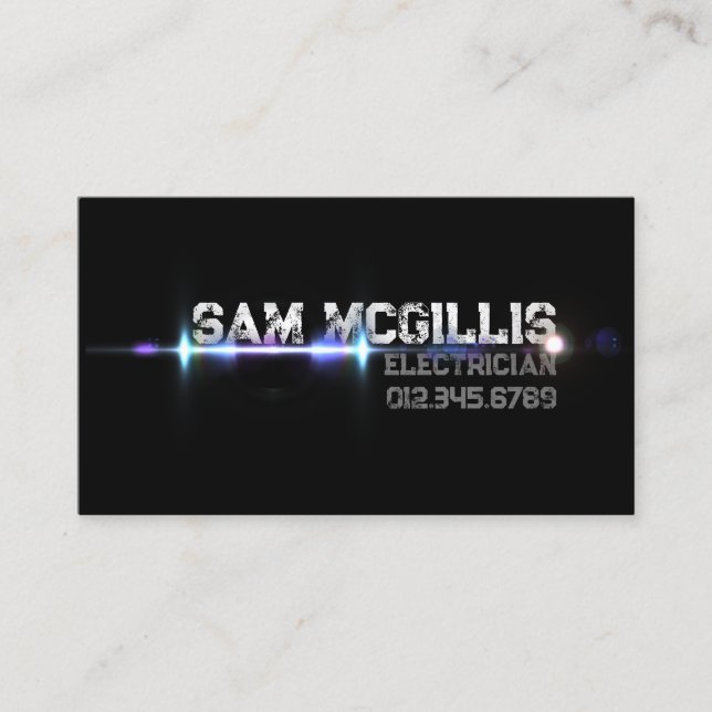Carte De Visite Entrepreneur électrique (Devant)