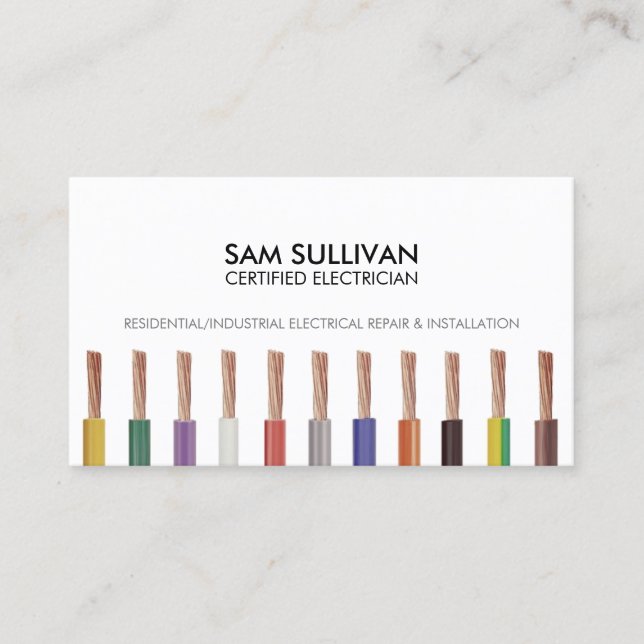 Carte De Visite Entrepreneur électrique (Devant)