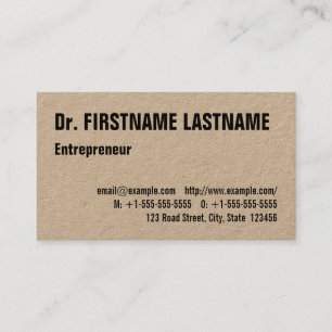 Carte de visite Entrepreneur élégant et tendance