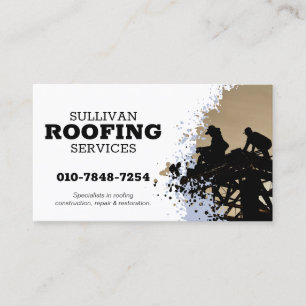 Carte De Visite Entrepreneur en construction de toitures