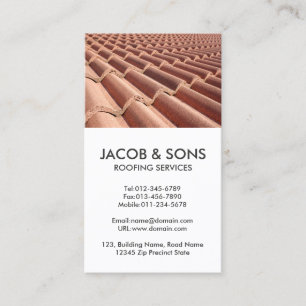 Carte De Visite Entrepreneur en construction de toitures