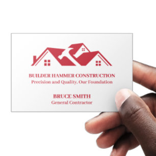 Carte De Visite Entrepreneur en construction moderne 