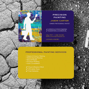 Carte De Visite Entrepreneur en peinture de maison Service Pro