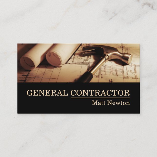 Carte De Visite Entrepreneur Général Directeur de Construction (Devant)