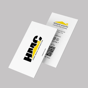 Carte De Visite Entrepreneur moderne Constructeur de construction 