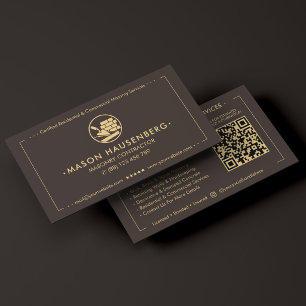 Carte De Visite Entrepreneur moderne en maçonnerie de béton Espres