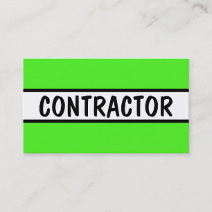 Carte De Visite Entrepreneur Neon Green