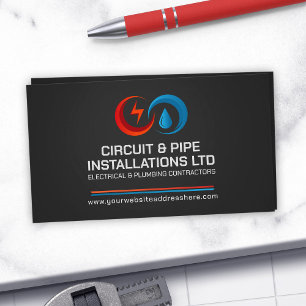 Carte De Visite Entrepreneur professionnel en électricité et plomb