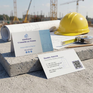 Carte De Visite Entrepreneurs de bâtiments commerciaux   Minimalis