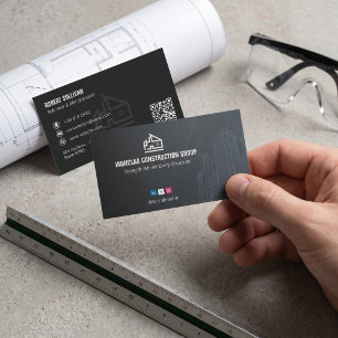 Carte De Visite Entrepreneurs de bâtiments commerciaux Minimalis