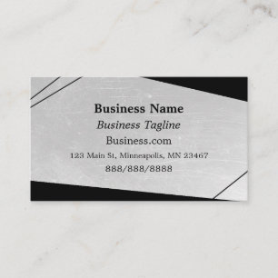Carte De Visite Entreprise Abstraite grise et noire