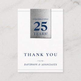 Carte De Visite ENTREPRISE ANNIVERSAIRE affaires blanc marine arge