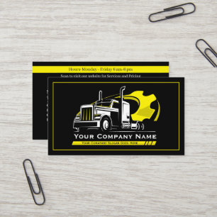 Carte De Visite Entreprise de camionnage professionnel Réparation