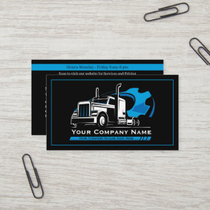 Carte De Visite Entreprise de camionnage professionnel réparation