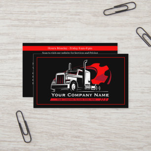 Carte De Visite Entreprise de camionnage professionnel réparation