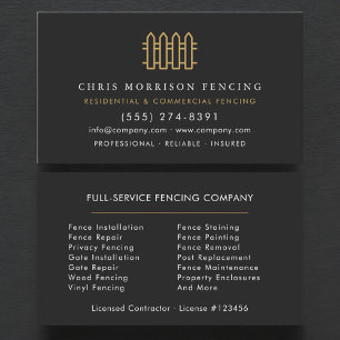 Carte De Visite Entreprise de Clôture