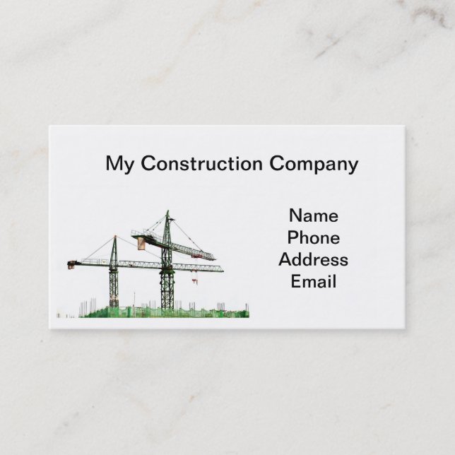 Carte De Visite Entreprise de construction élevée (Devant)