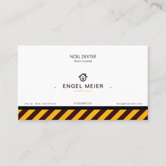 Carte de visite entreprise de construction jaune n