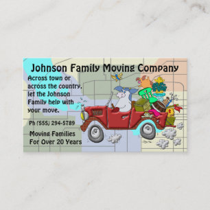 Carte De Visite Entreprise de déménagement de famille