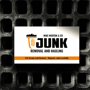 Carte De Visite Entreprise de Enlèvement de Déchets & Location de 