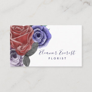 Carte De Visite Entreprise de fleuriste de Red Rose