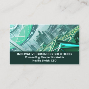 Carte De Visite Entreprise de haute technologie Cityscape