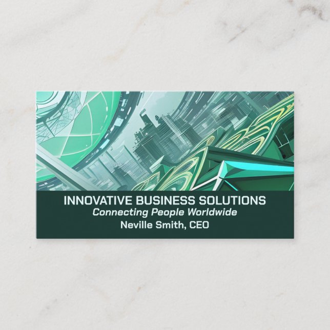 Carte De Visite Entreprise de haute technologie Cityscape (Devant)