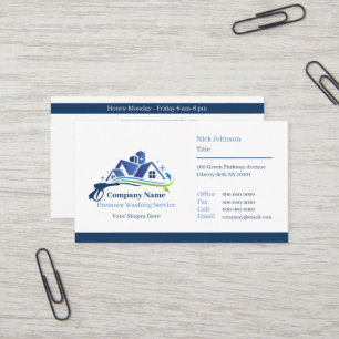 Carte De Visite Entreprise de lavage de pression professionnelle p