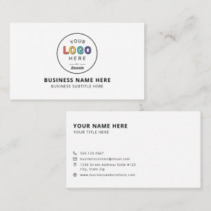 Carte De Visite Entreprise de logo personnalisé sur mesure